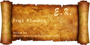 Engl Klaudia névjegykártya