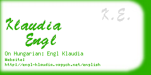 klaudia engl business card